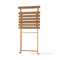 Chaise pliable en bois avec cadre en acier